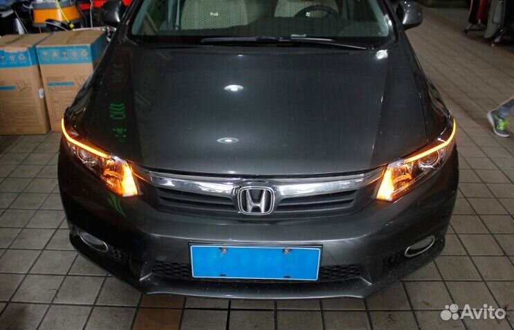 Светодиодные реснички на фары Honda Civic