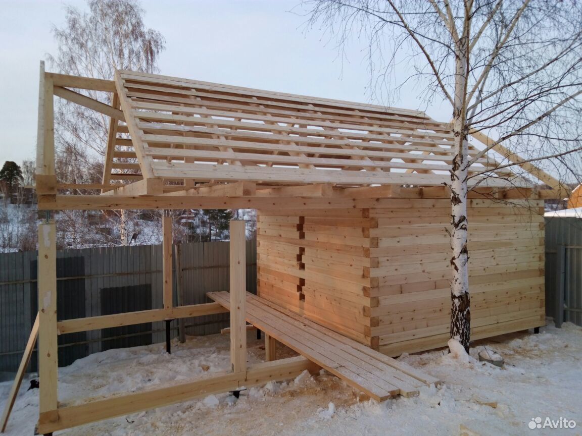 Постройка дачь или дач. Постройка из бруска 40*40.