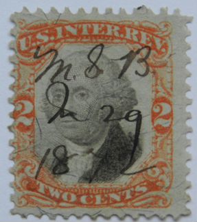 Rrrr США 1872 год личная подпись почместера