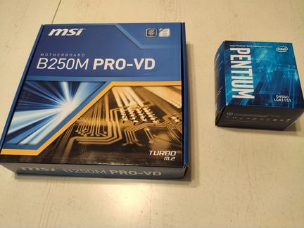 Intel G4560 и материнская плата MSI B250M PRO-VD