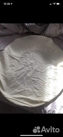 Новая простынь для круглой кроватки