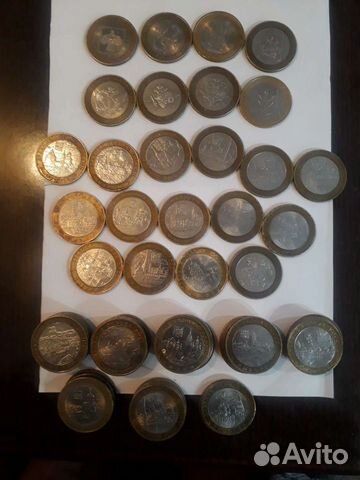 Монеты юбилейные биметалл 10р