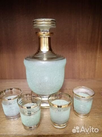 Графинчик и 4 рюмки под водочку - ретро СССР 50-х