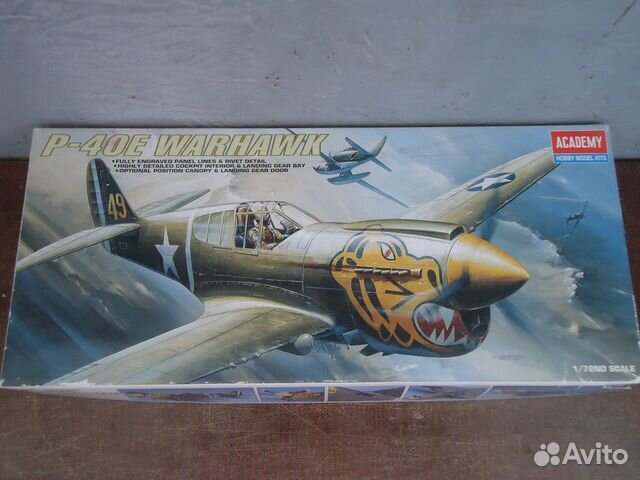 Сборная модель самолета P-40E warhawk 1/72