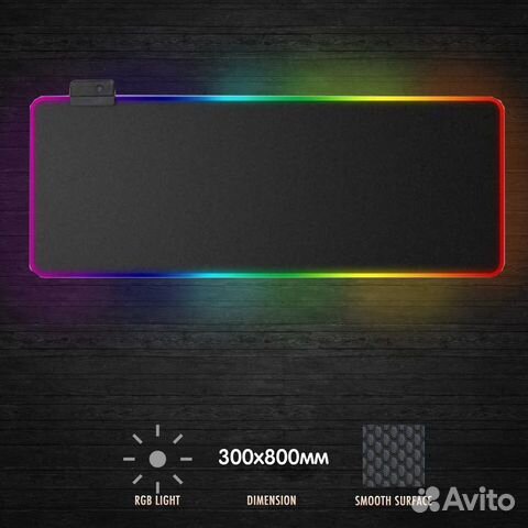 Орбита OT-PCM54 коврик для мышки RGB Черный,30*80