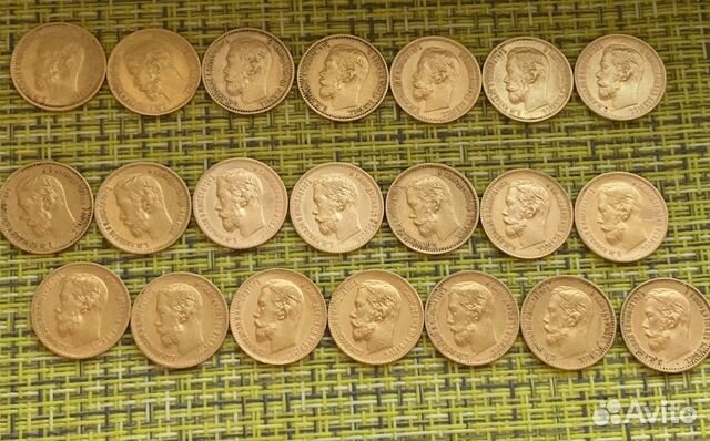 Золотые монеты 5 рублей николай 2