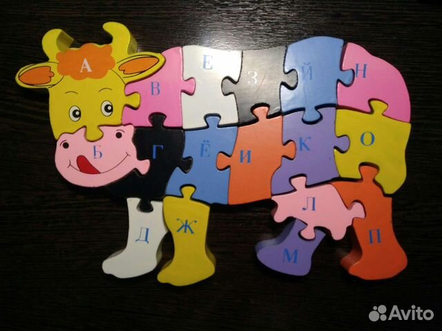 Деревянный конструктор (пазлы) Алфавит