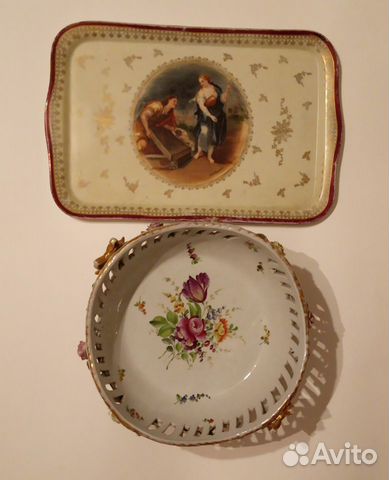 Старинный фарфор Фруктовница