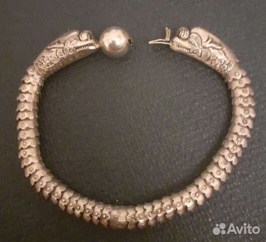 Старинный серебряный браслет