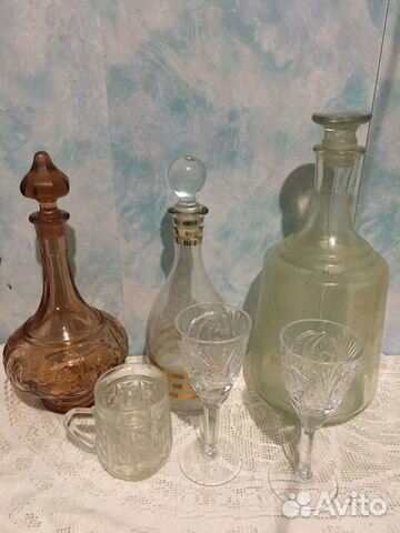 Штофы, графины и фужеры СССР