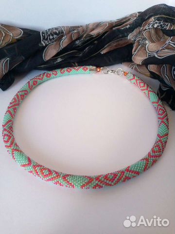 Жгут-колье из бисера