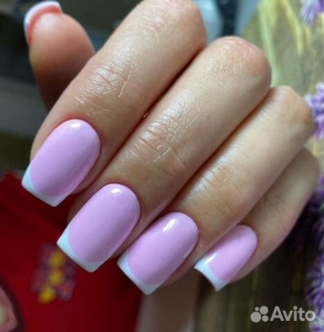 Маникюр френч наращивание смарт педикюр