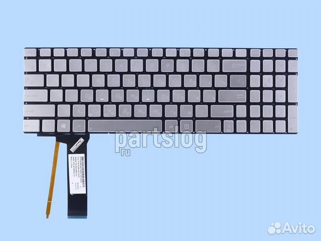Клавиатура для Asus N56V N750J Q550L Серебристая С