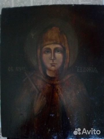 Икона старинная святая Евдокия