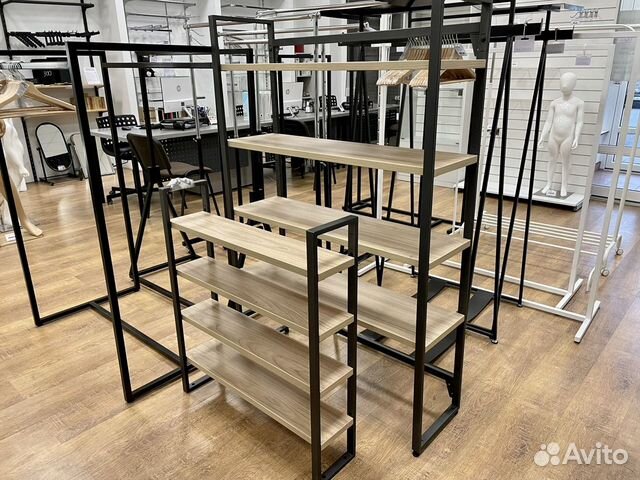 Стеллажи Лофт для магазина и офиса в наличии