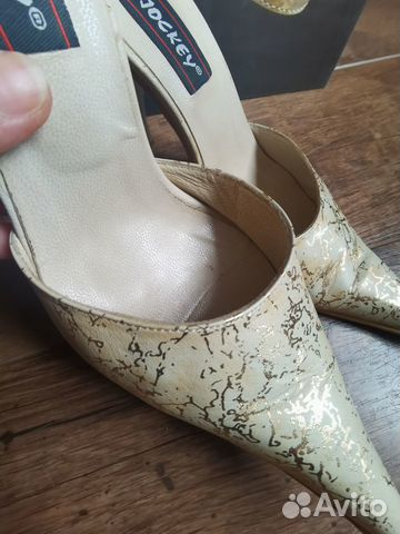 Золотые женские туфли на шпильке, размер 36