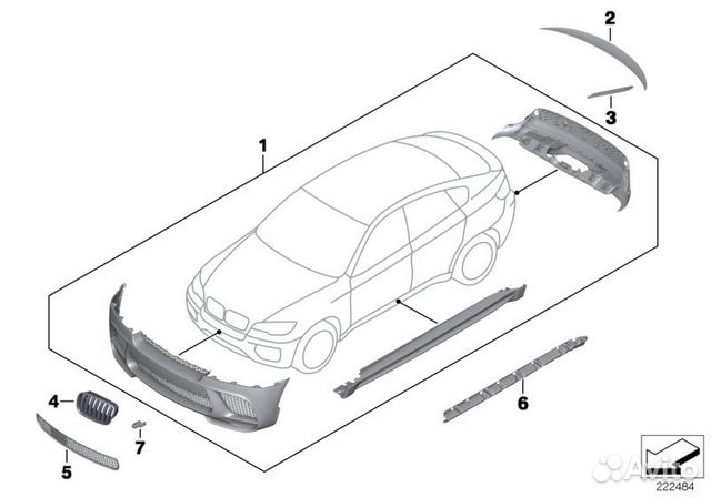 Спойлер BMW Performance для BMW X6 Спойлер BMW Performance для BMW X6