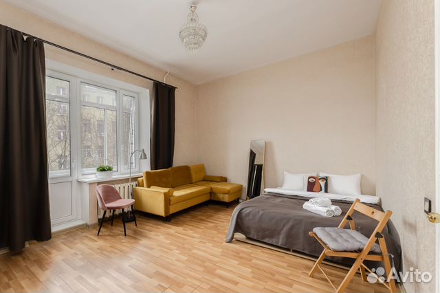 

1-к. квартира, 45 м², 2 кровати
