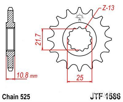 Звезда передняя JT sprockets JTF1586