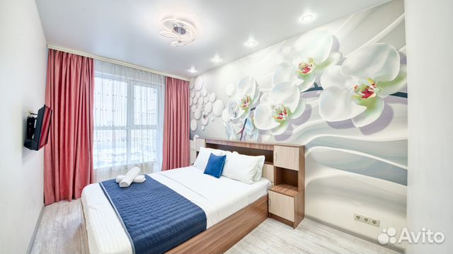 

1-к. квартира, 44 м², 2 кровати