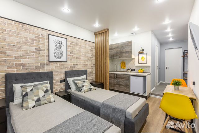

Квартира-студия, 23 м², 2 кровати