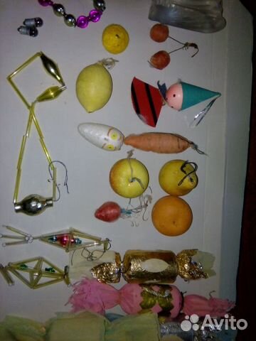 Ватные игрушки Елочные СССР, бумажные