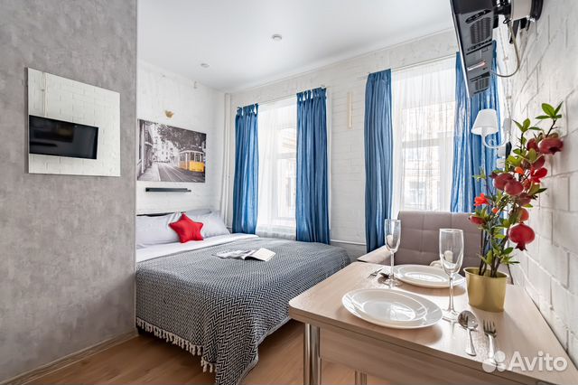 

Квартира-студия, 18 м², 2 кровати