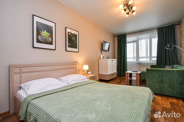 

1-к. квартира, 38 м², 2 кровати