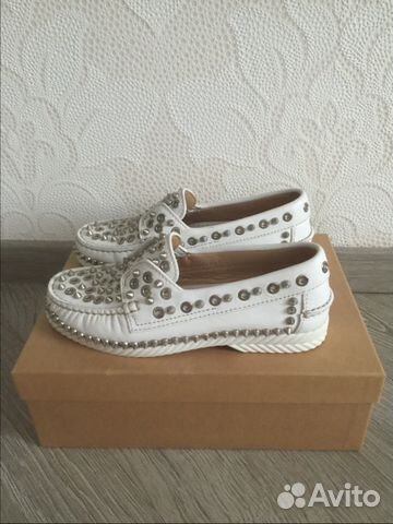 Женские ботиночки с шипами Christian Louboutin