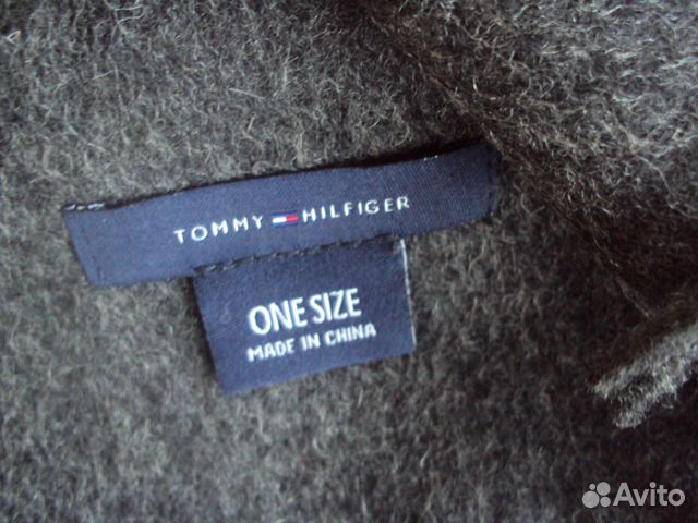 Шарф Tommy Hilfiger шерсть т/серый в кор