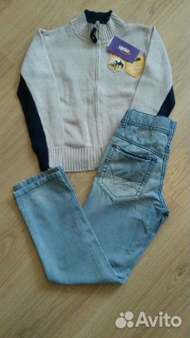 Новый джемпер ф.Zeplin и джинсы ф.Mothercare