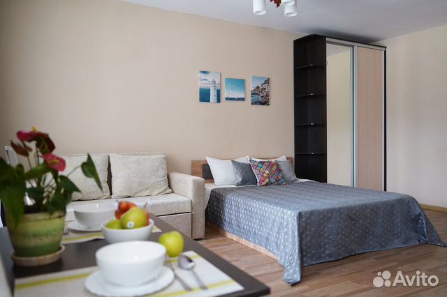 

Квартира-студия, 34 м², 2 кровати