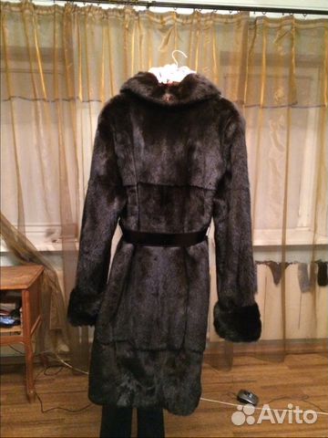 Шуба из норки Black lama Шуба из норки Black lama