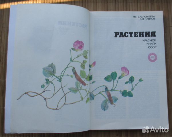 Растения Красной книги СССР Вахромеева 1990 год Растения Красной книги СССР Вахромеева 1990 год