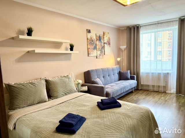 

1-к. квартира, 38 м², 2 кровати