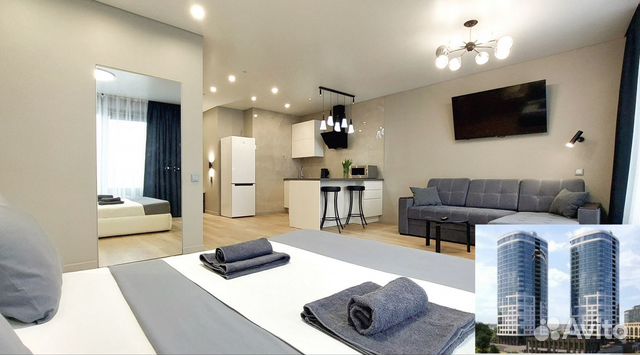 

Квартира-студия, 45 м², 2 кровати