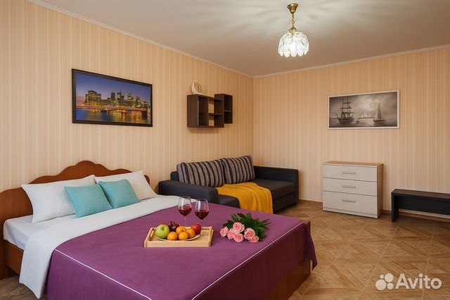 

1-к. квартира, 34 м², 2 кровати