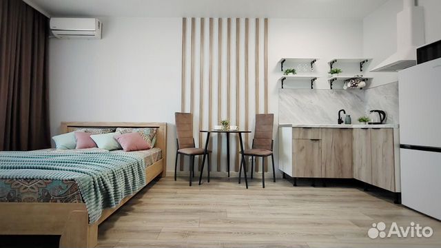 

Квартира-студия, 27 м², 2 кровати