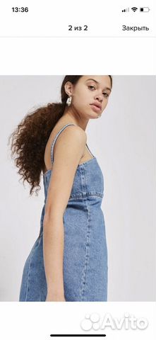 Новое Платье джинсовое TopShop, размер XS