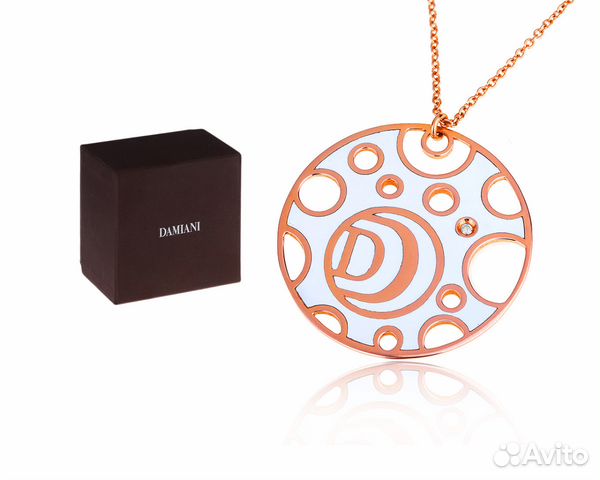 Золотая подвеска с эмалями и бриллиантами Damiani Золотая подвеска с эмалями и бриллиантами Damiani