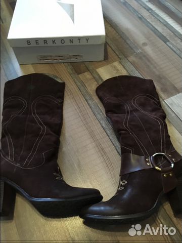 Сапоги новые Berkony нат. замша и мех