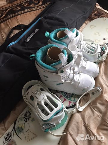 Salomon сноуборд+ботинки+крепления+чехол новый