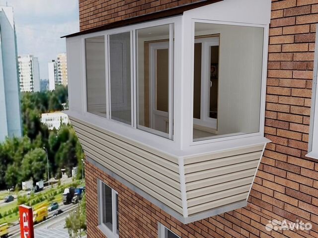 Балкон пвх в хрущевке с обшивкой 2750*1550