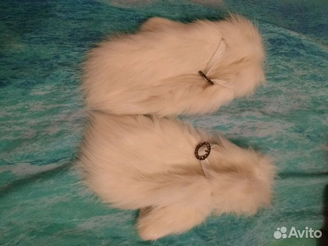 Варежки нат. мех (песец), нат. кожа Варежки нат. мех (песец), нат. кожа