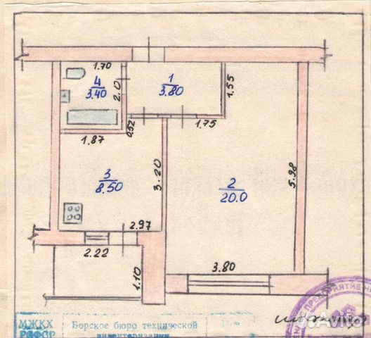 1-к квартира, 38 м², 5/5 эт. 1-к квартира, 38 м², 5/5 эт.