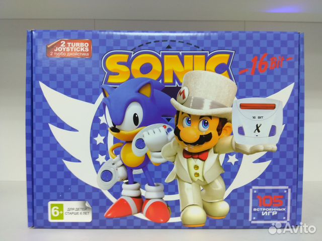 Sega Super Drive Sonic Mega Mix (105-in-1) 16 Bit