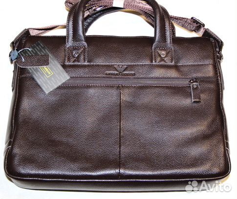 Мужская стильная кожаная сумка GA dark brown Мужская стильная кожаная сумка GA dark brown