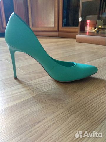 Туфли бирюзовые, натуральная кожа, р-р 39 Туфли бирюзовые, натуральная кожа, р-р 39