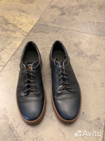 Santoni кожаные кросcовки кеды