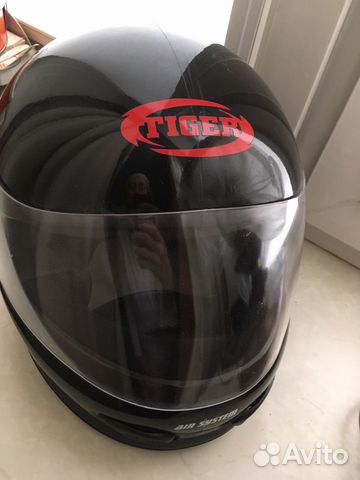 Новый мото шлем Tiger чёрный для взрослого Новый мото шлем Tiger чёрный для взрослого